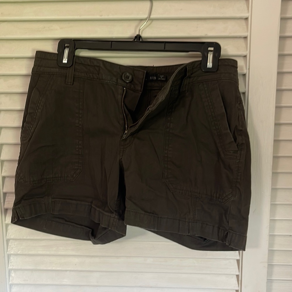 Prana Elle Shorts, 5 inch inseam, Iron/Dark Brown
